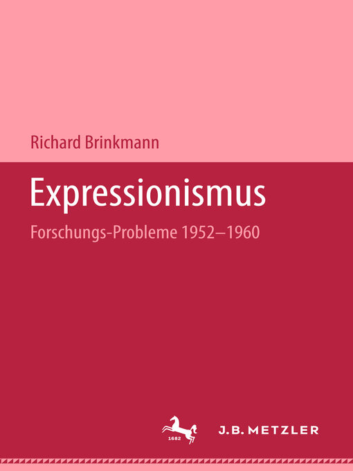 Title details for Expressionismus by Richard Brinkmann - Available